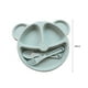 thumbnail image 1 of Cuenco Para Bebé, Cuchara Y Tenedor, Vajilla Para Alimentación, Sin Bpa, Oso De Dibujos Animados, Platos Para Niños, Juego De Vajilla Para Comer Para Bebés, Plato De Entrenamiento Anti-Calor Vogacara BA000558-00, 1 of 6