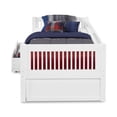 thumbnail image 2 of Camaflexi Twin Size Day Bed with Drawers - Mission Headboard - White Finish, 2 of 4