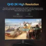 HKC CG321QKS 31.5 VA Gaming Monitor WQHD 2560×1440 275Hz 1ms MPRT HDR10 90% DCI-P3 Adjustable Tilt DP+HDMI 2.0