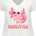 thumbnail image 4 of Inktastic Axolittle- cute baby axolotl Women's Plus Size V-Neck T-Shirt, 4 of 5