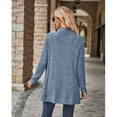 thumbnail image 2 of jinghuiyue Womens Cardigan Sweater Long Sleeve Open Front Knit Cardigans Coat Fashion Lightweight Soft Outerwear with Pockets XL, 2 of 7