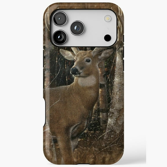 Deer Birchwood Buck Hunting Wildlife Phone Cover for iPhone 11 12 13 14 15 16 17 Pro Max