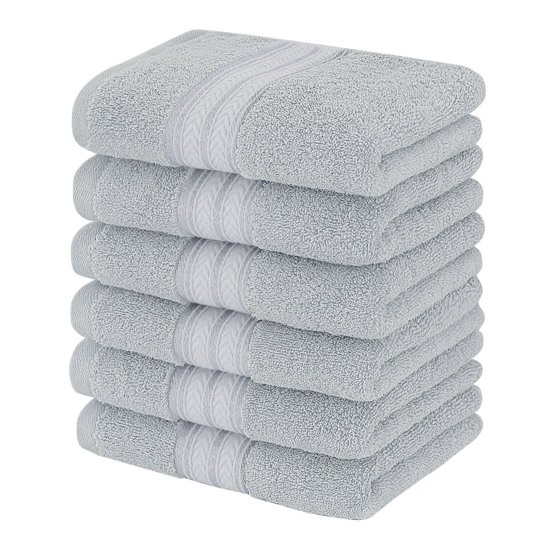 6 Pcs Hand Towels 100 Cotton Absorbent Ringspun Towels Gray Walmart