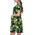 thumbnail image 2 of Balery Soccer1 Vestidos sueltos de manga corta para mujer, vestidos de verano 2025, vestidos casuales de corte A con vuelo., 2 of 6