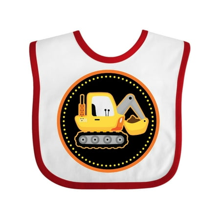 

Inktastic Construction Digger Truck Gift Baby Boy Bib