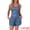 Blue, variant on DARING DIVA Women's Ruffle Trim Ruffled Camisole Tank Top and Shorts Pajamas Set M Gray