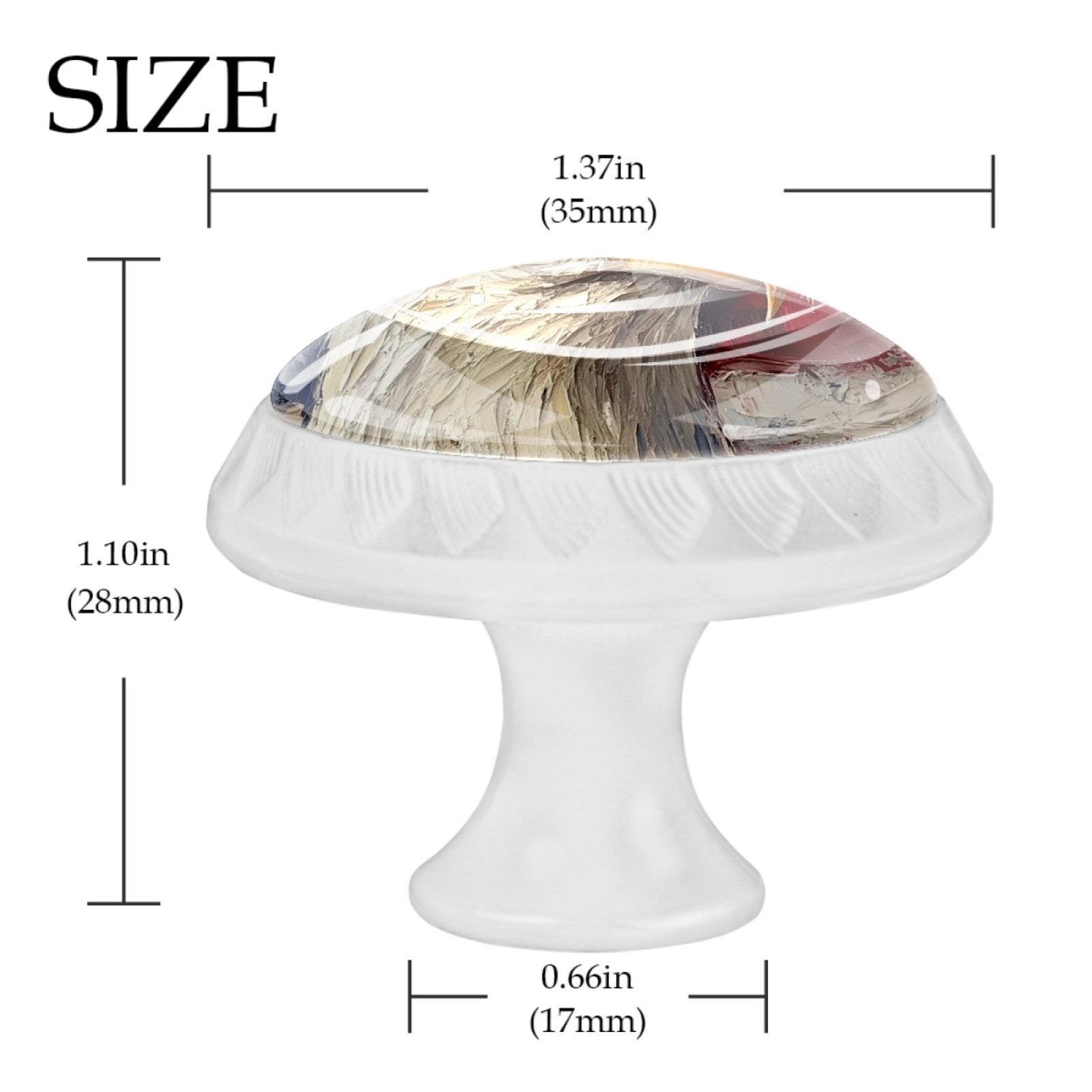 4 Pcs Eagle and American Flag Knobs for Kitchen Cabinet Cupboard Dresser Bookcase Drawer Pulls Handles Round Home Decor