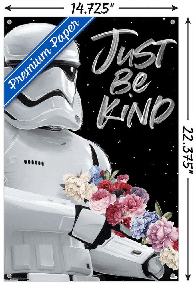 Star Wars: Saga - Just Be Kind Wall Poster with Push Pins, 14.725" x 22.375"