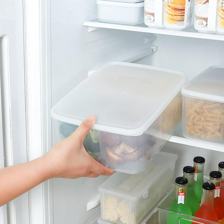 Refrigerator storage Organizer large-capacity Bins handle Stackable fruit  vegetable Drawer storage box kitchen Freezer container