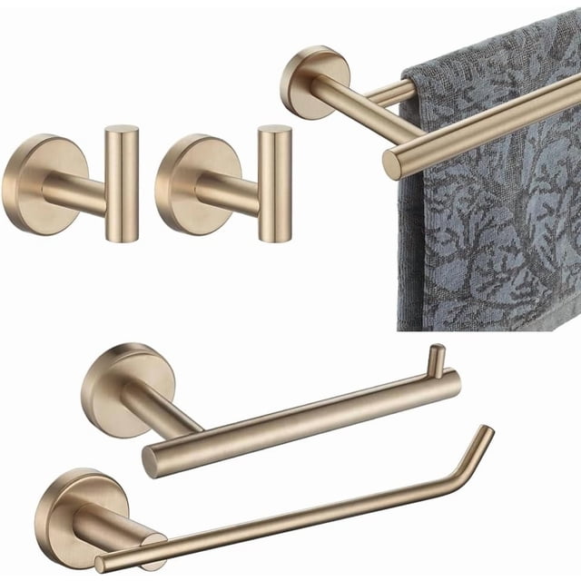 Double Towel Bar Matte Stainless Steel Bath Towel Rack for Bathroom Towel Holder Wall Mount Total Length TBLPB