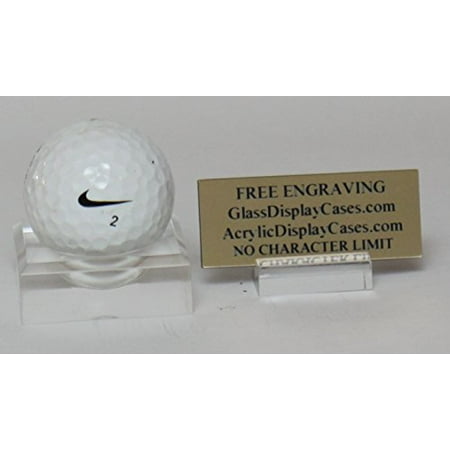 Golf Ball Personalized Hole in One - Eagle - Best Round Game Clear Display Stand with Custom Nameplate Holder - Free No Limit Engraved Name (Best Golf Team Names)
