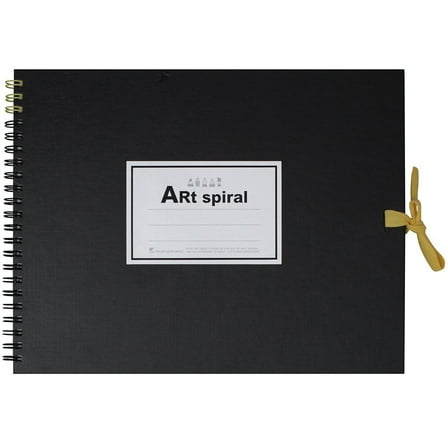 Maruman S312-05 Sketchbook F2 Art Spiral Drawing Paper, Thick, Black, 24 Sheets
