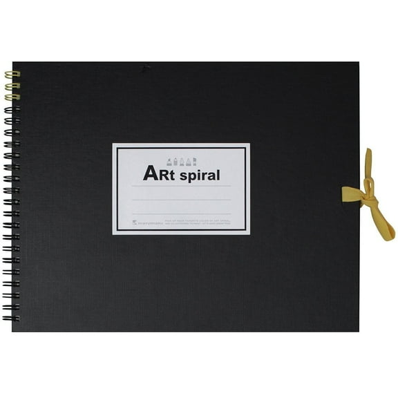 Maruman S312-05 Sketchbook F2 Art Spiral Drawing Paper, Thick, Black, 24 Sheets