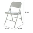 thumbnail image 6 of Hampden Furnishings Bernadine Collection All Steel Double Hinge Folding Chair, Grey (Pack of 4), 6 of 7