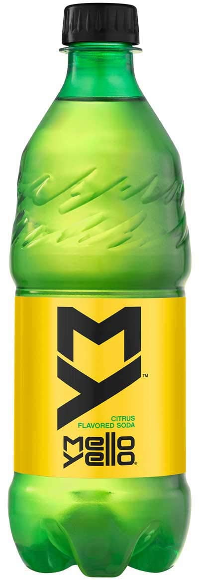 Mello Yello Soda Pop 20oz Bottles, Quantity of 24