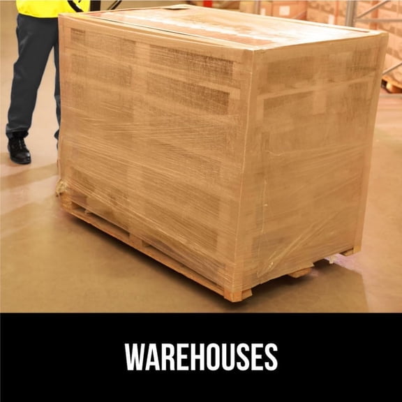 Stretch Film Heavy Duty Plastic, 1000ft Shrink Wrap Roll 24" Puncture Resistant, Industrial Strength for Shipping, Pallet Storing, Moving, Packing Furniture Protection 1 Pack Clear