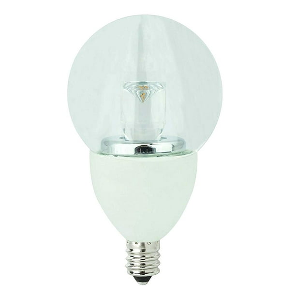 TCP LED Clear G16 25W Equivalent, Soft White 2700K Candelabra e12 Base Dimmable Decorative