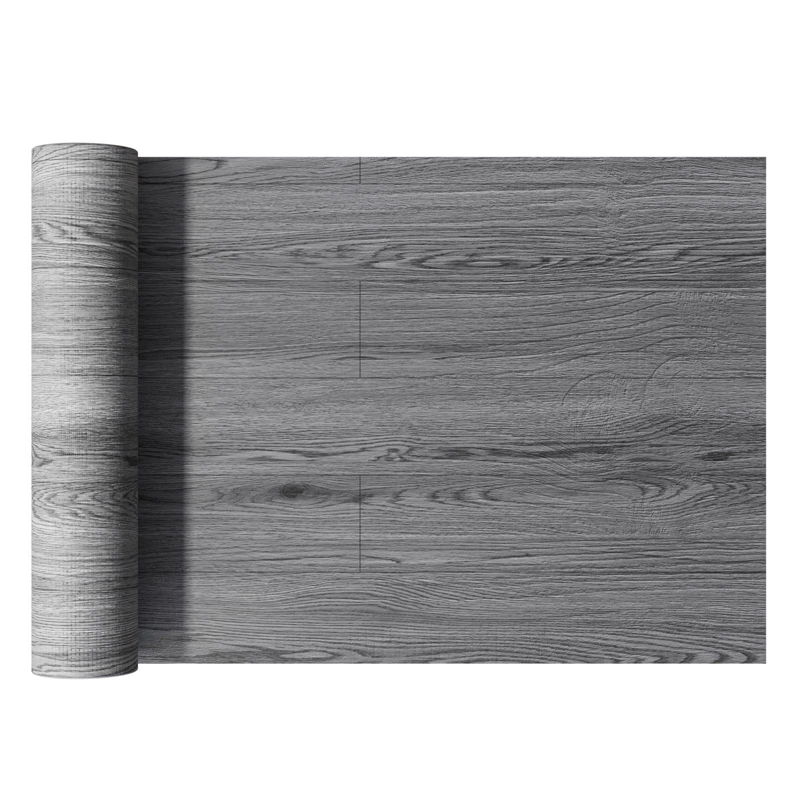 Homease PVC Peel and Stick Vinyl Flooring Roll 23"x 393"/64 Sq.Ft,Thicken Self-Adhesive Vinyl Wood Planks - Waterproof, Wear-Resistant,Easy DIY Install - Gray