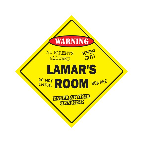 SignMission X-Lamars Room 12 x 12 in. Crossing Zone Xing Room Sign - Lamars
