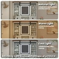 thumbnail image 5 of Vastcury Farmhouse Makeup Vanity Desk with LED Lighted Mirror and Charging Station, Bedroom Dressing Vanity Table Set with Drawers, Natural Wood, 5 of 9