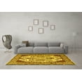 thumbnail image 3 of Ahgly Company Indoor Square Persian Yellow Traditional Area Rugs, 4' Square, 3 of 4
