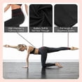 thumbnail image 3 of Women's Black Leggings Soft High Waist Tummy Tights Sports Fitness Gym Running Yoga Pants, 3 of 5