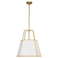 thumbnail image 4 of Dainolite - Trapezoid - 3 Light Trapezoid Pendant-Gold Finish-Cream/White Shade, 4 of 4