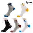 thumbnail image 2 of Men Crew Socks Breathable 5 Pairs Moisture Wicking Sport Socks Athletic Socks, 2 of 10