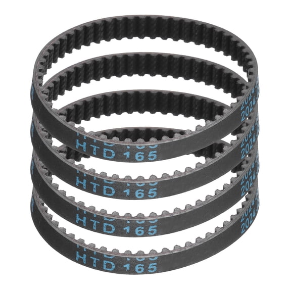 4Pack HTD-3M Rubber Timing Belt 55 Teeth, 165mm Pitch Length x 6mm Width x 2.4mm Height, Closed Loop Pulley Timing Belt