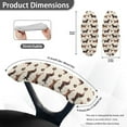 thumbnail image 6 of SCRAWLGOD Dachshund Paws Beige Set of 2 Elastic Office Chair Arm Slipcovers Comfy Gaming Chair Arm Rest Protector Removable Dustproof Rotating Chair Armrest Cover, 6 of 6