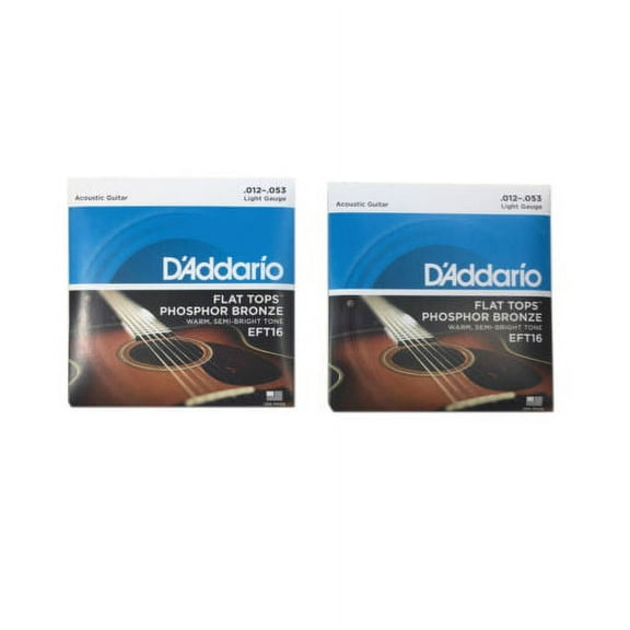 D'Addario Guitar Strings 2-Pack EFT16 Flat Top Acoustic Light