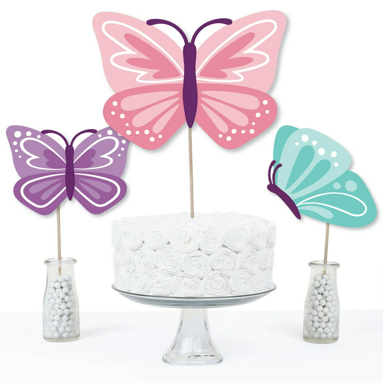 Big Dot Of Happiness Beautiful Butterfly - Floral Baby Shower Or