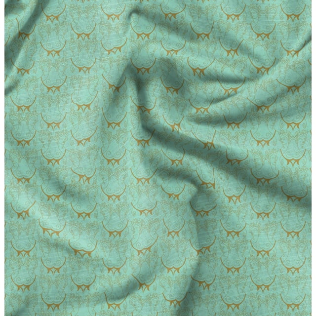 Soimoi Poly Georgette Fabric Women Face Print Fabric by The Yard 52 Inch Wide