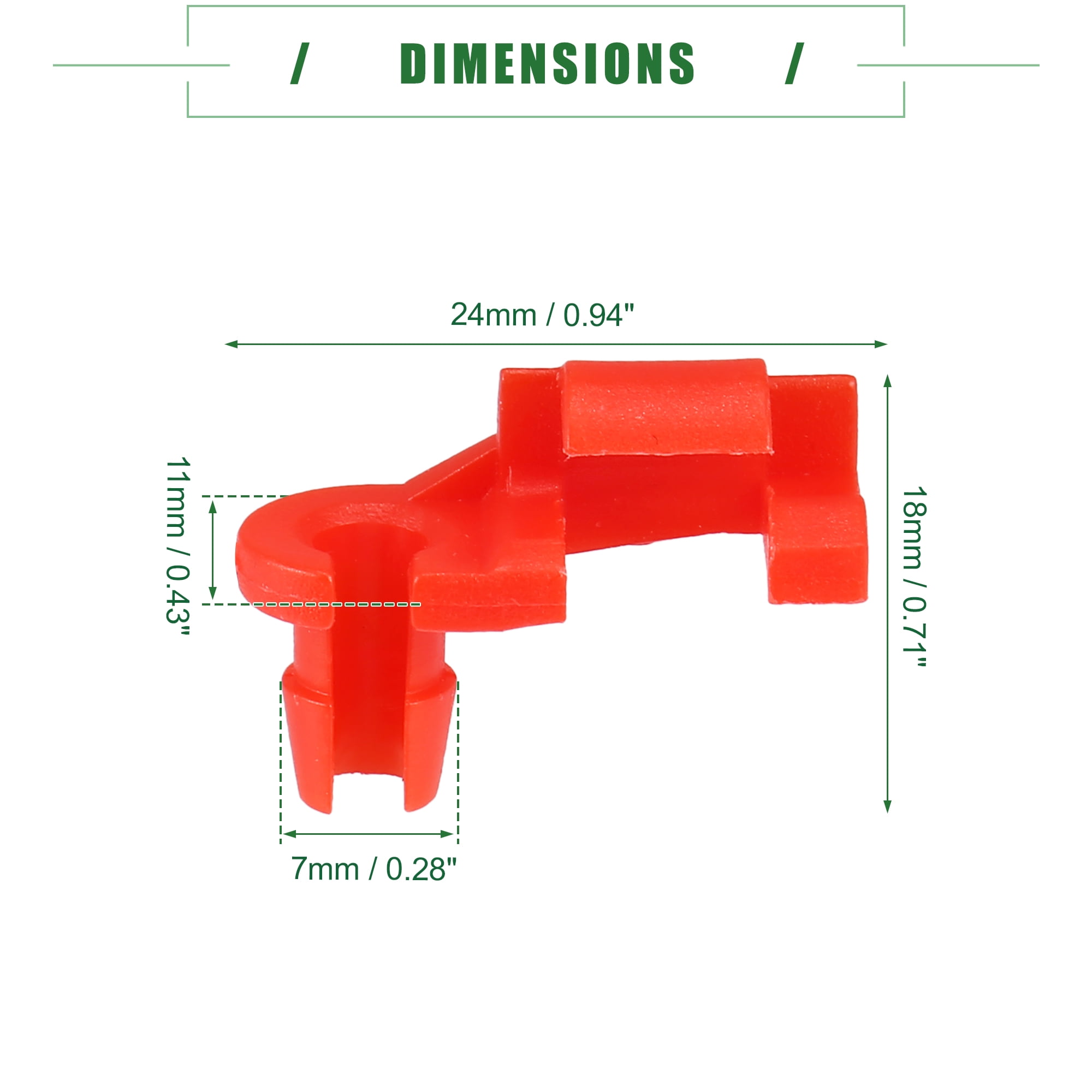 Unique Bargains Tailgate Handle Rod Clips for Chevrolet Silverado 1999-2009 Green Red