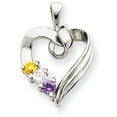 thumbnail image 2 of Finest GoldXMPW52-3 14K White Gold 3-Stone Family Pendant Mounting, 2 of 3