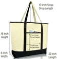 thumbnail image 3 of DALIX Chinese Zodiac Sign Tote Bag Astrology Gifts - Goat Black, 3 of 7