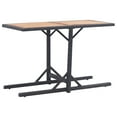 thumbnail image 3 of vidaXL Outdoor Dining Table Patio Garden Wicker Table with Glass Top PE Rattan, 3 of 6
