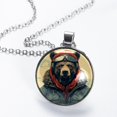 thumbnail image 2 of Xiong Fugu Glass Design Circular Pendant Necklace - Womens Necklaces, 2 of 5