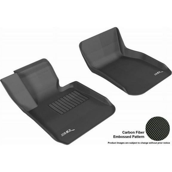 3D MAXpider 2012-2018 Fits BMW 3 Series 2013-2019 Gran Turismo Kagu 1st Row Black Carbon Fiber Embossed Pattern Floor Mat L1BM03711509