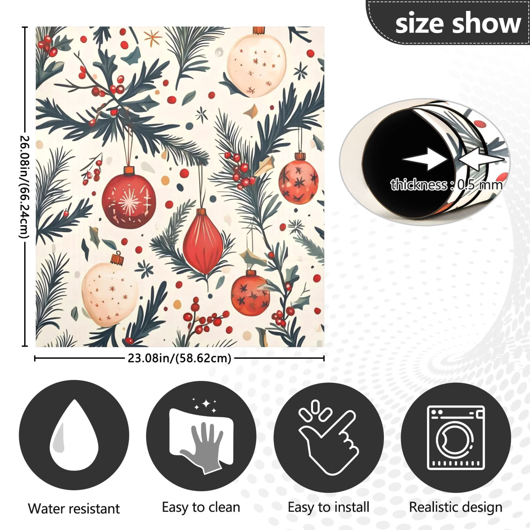 Dishwasher Magnetic Sticker 23x26 Inch Refrigerator Magnetic Sticker Washing Machine Magnetic Sticker Kitchen Panel Magnetic Sticker Home Decor Colored Ball