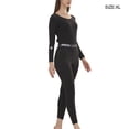thumbnail image 4 of Minnieouse 1 Juego de ropa interior térmica de terciopelo para mujer, antiestático, a prueba de viento, cuello redondo, manga larga, reemplazo de ropa de Ropa interior Negro SG Minnieouse AP013750-11, 4 of 6
