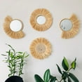 thumbnail image 3 of Promotion Clearance Round Raffia Macrame Mirror Decorative Wall Mirrors Moroccan Style Home Wall Hanging Decor For Living Room Decoration Bedroom, 3 of 6
