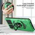thumbnail image 3 of For Samsung Galaxy A23 5G Dropproof Shockproof Kickstand Ring Stand Phone Case Cover With Tempered Glass Screen Protector - Green, 3 of 5