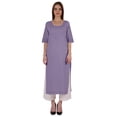 thumbnail image 1 of Bimba Kurti Longue Droite pour Femmes, Tunique à Manches Longues Imprimée, Haut Décontracté d'Été, Kurta Formelle, 1 of 7