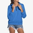 thumbnail image 6 of Fgnfyis Womens Sweatshirts Casual Solid Color Quarter Zip Stand Collar Long Sleeve Pullover Top for Modern Blue XXL, 6 of 9