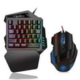 thumbnail image 3 of Gaming Keyboard and Mouse Combo,One Hand Mini 35 Keys Wired Game Keyboard, Wired 6 Buttons Adjustable Mice, Computer PC Mechanical Feel Keyboard and Mouse Sets for PC/Laptop, 3 of 10