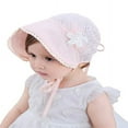 thumbnail image 1 of Newborn Infant Beach Bucket Hat Baby Girl Boy Summer Cap Lace Bonnet, 1 of 5