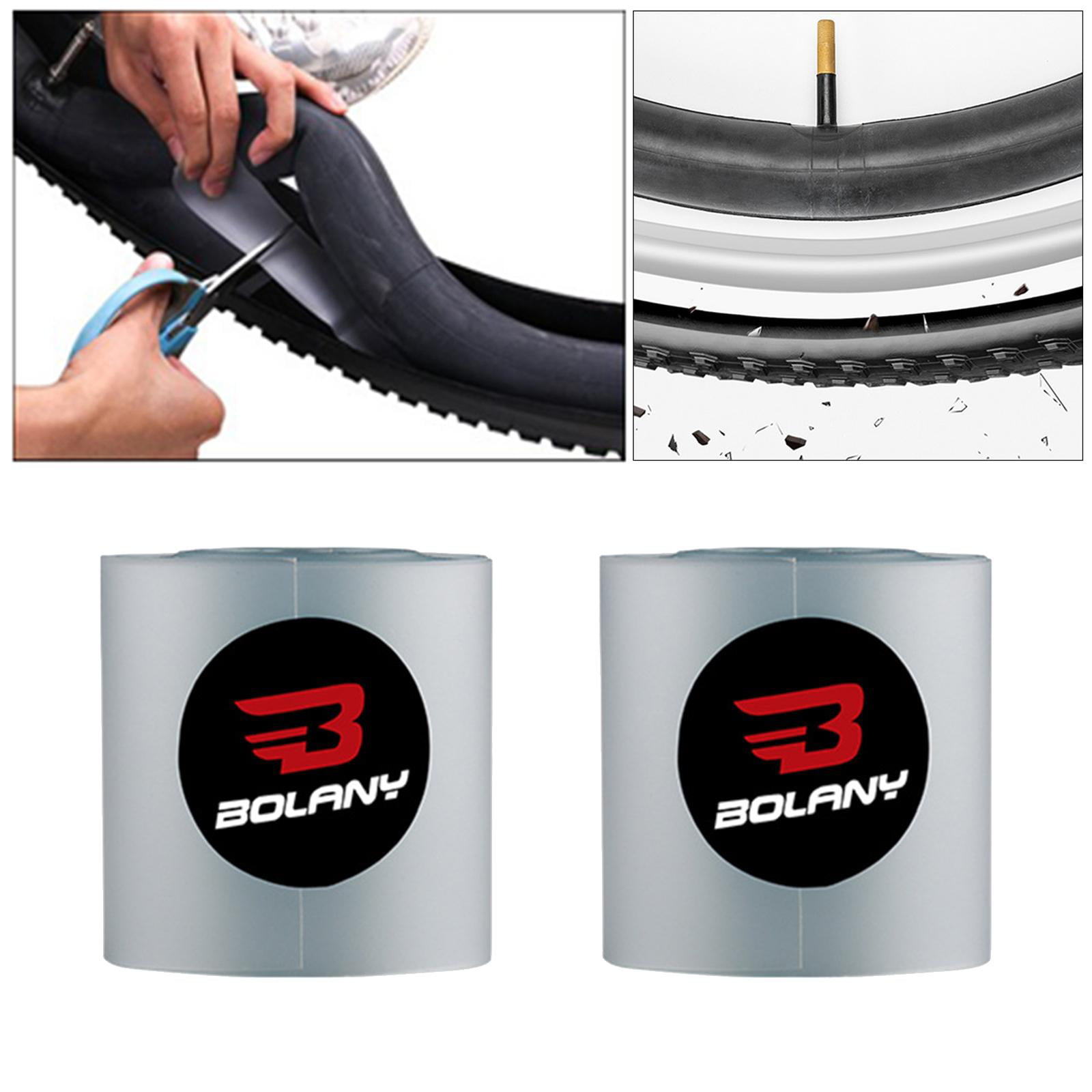 BOLANY 1Pair 25MM Bike 700C Tire Protector Tape Inner Tire Anti‑Puncture Liner S 