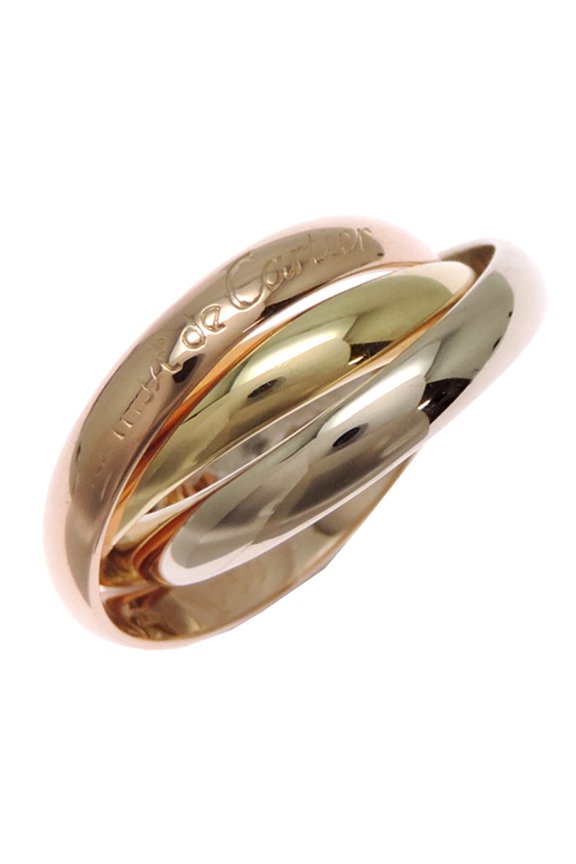 Pre-Owned Cartier #53 750 Three-Color Trinity Ring for Women and Men - Available in Pink Gold,...