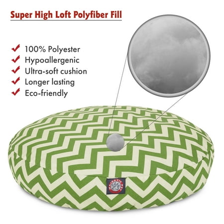 Majestic Pet | Chevron Round Pet Bed For Dogs, Removable Cover, Sage, Large
